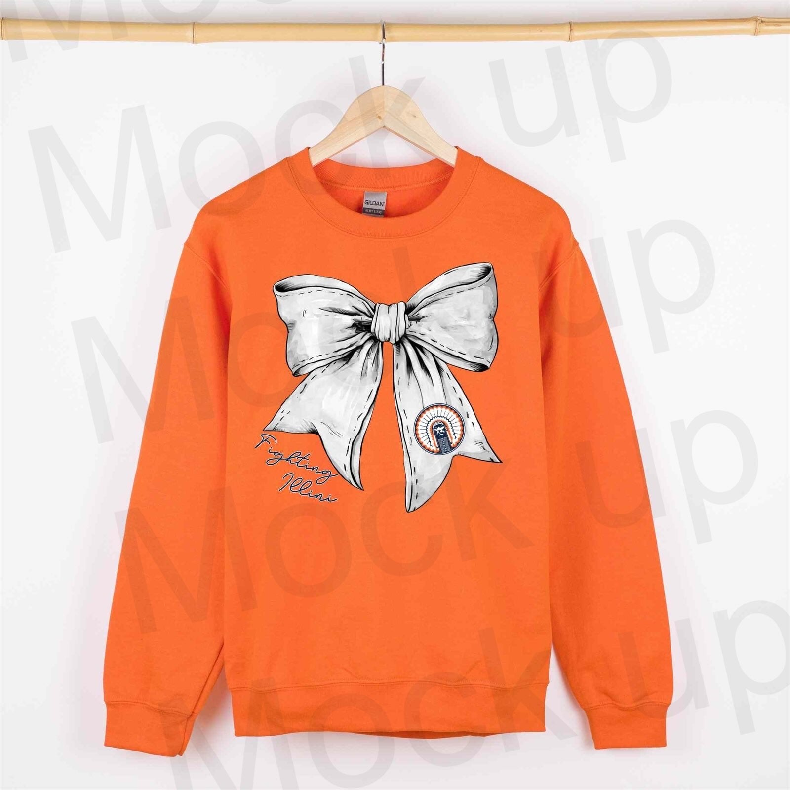 Illini Basketball - White Bow - Throwback