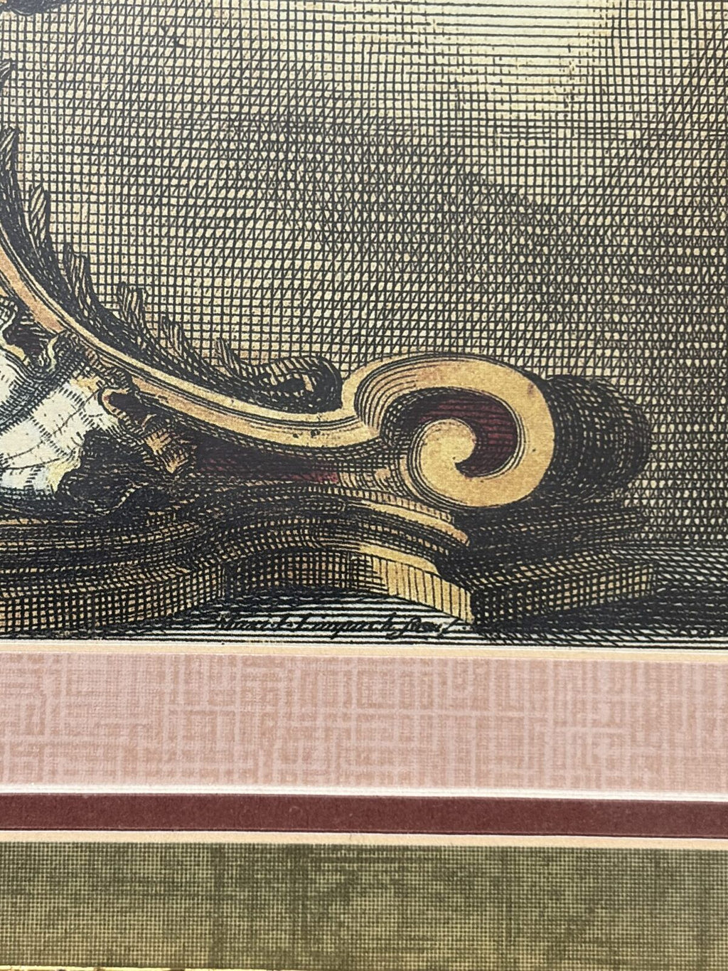 Framed Jean-Charles Delafosse No. 5 Ornamental Print Gold Frame