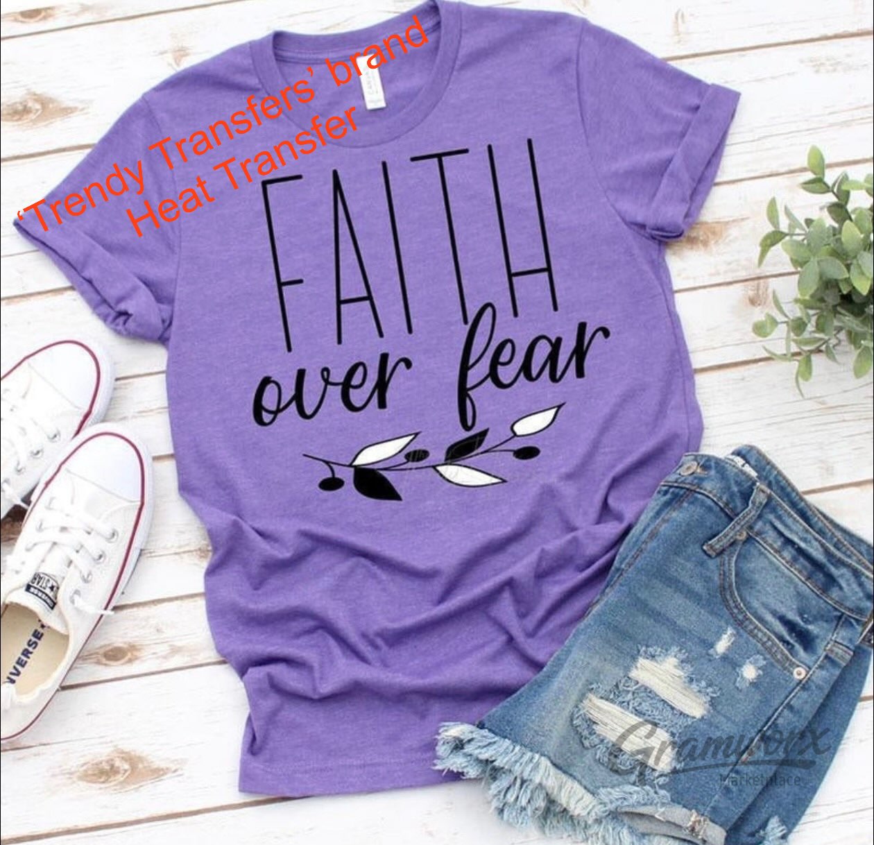 Faith Over Fear Screen Print Transfer