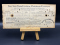 New York Central Railroad Employee Payroll Punch Card Safety Always Pays