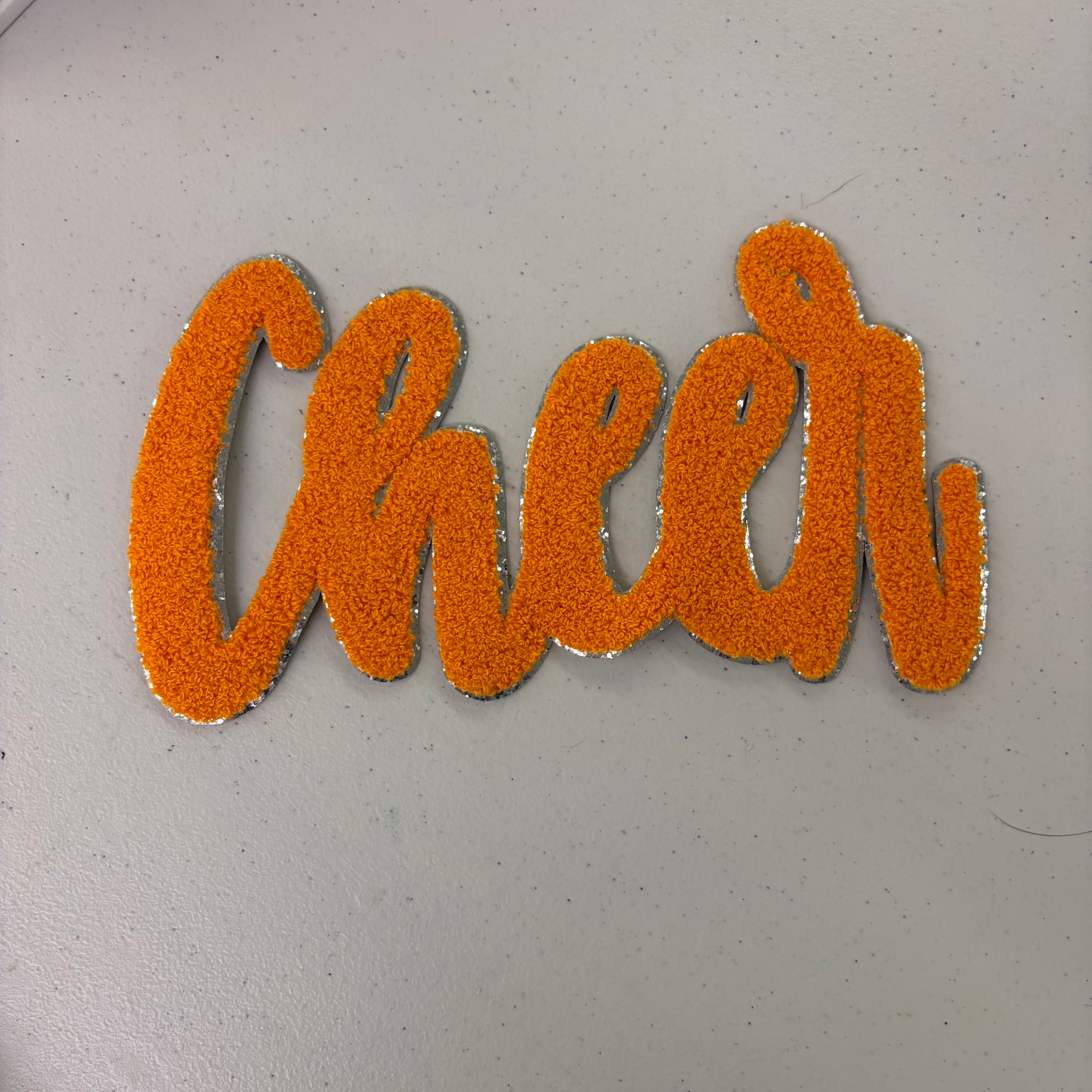 Orange Cheer Chenille Shirt Patch