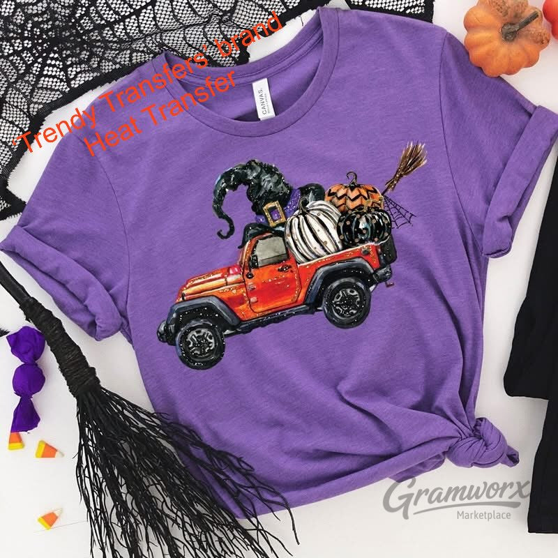 Jeep Halloween Screen Print Transfer