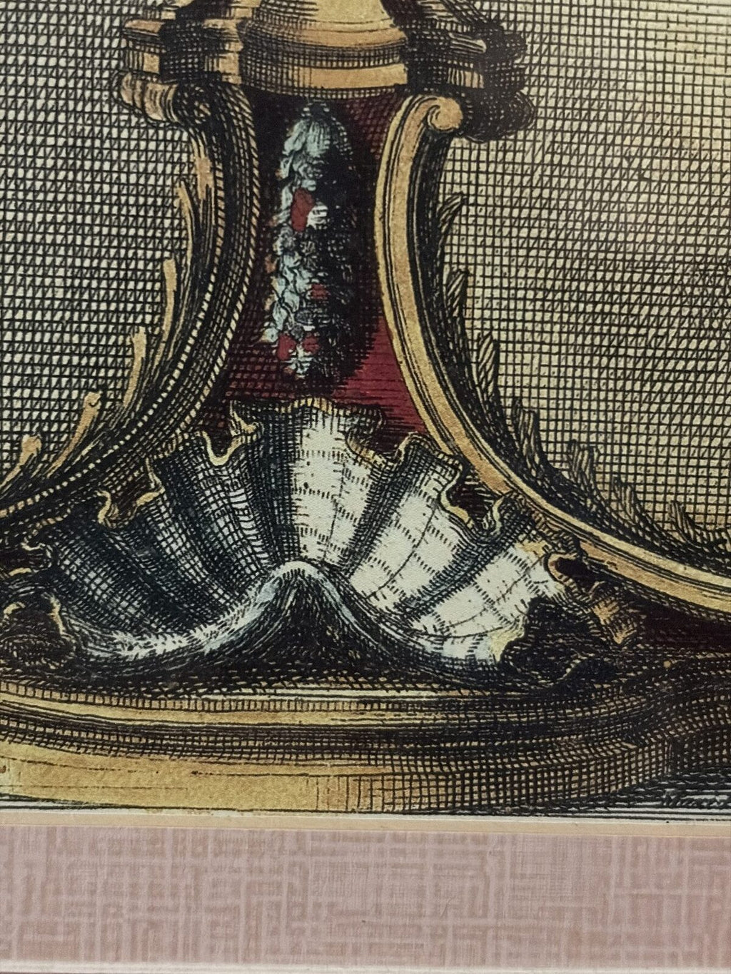 Framed Jean-Charles Delafosse No. 5 Ornamental Print Gold Frame