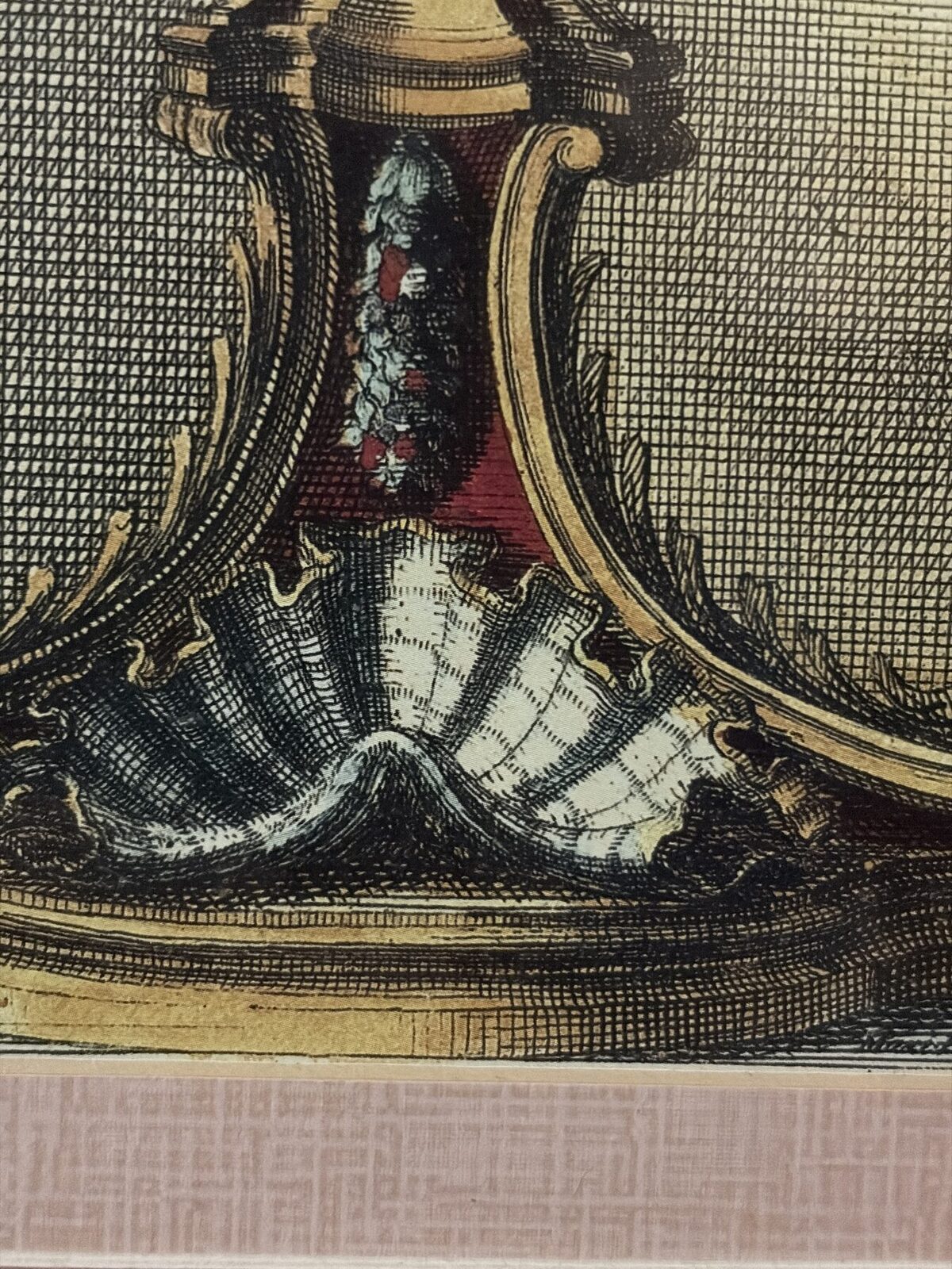 Framed Jean-Charles Delafosse No. 5 Ornamental Print Gold Frame