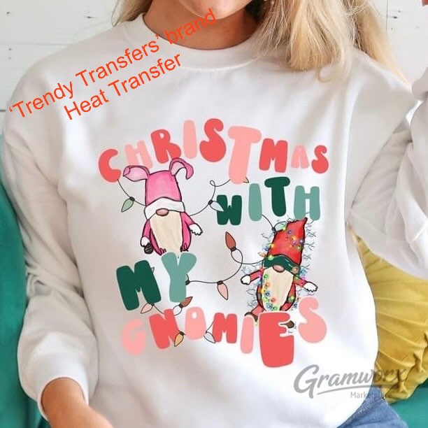 Christmas WIth My Gnomies Screen Print Transfer