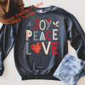 Joy Peace Love Screen Print Transfer