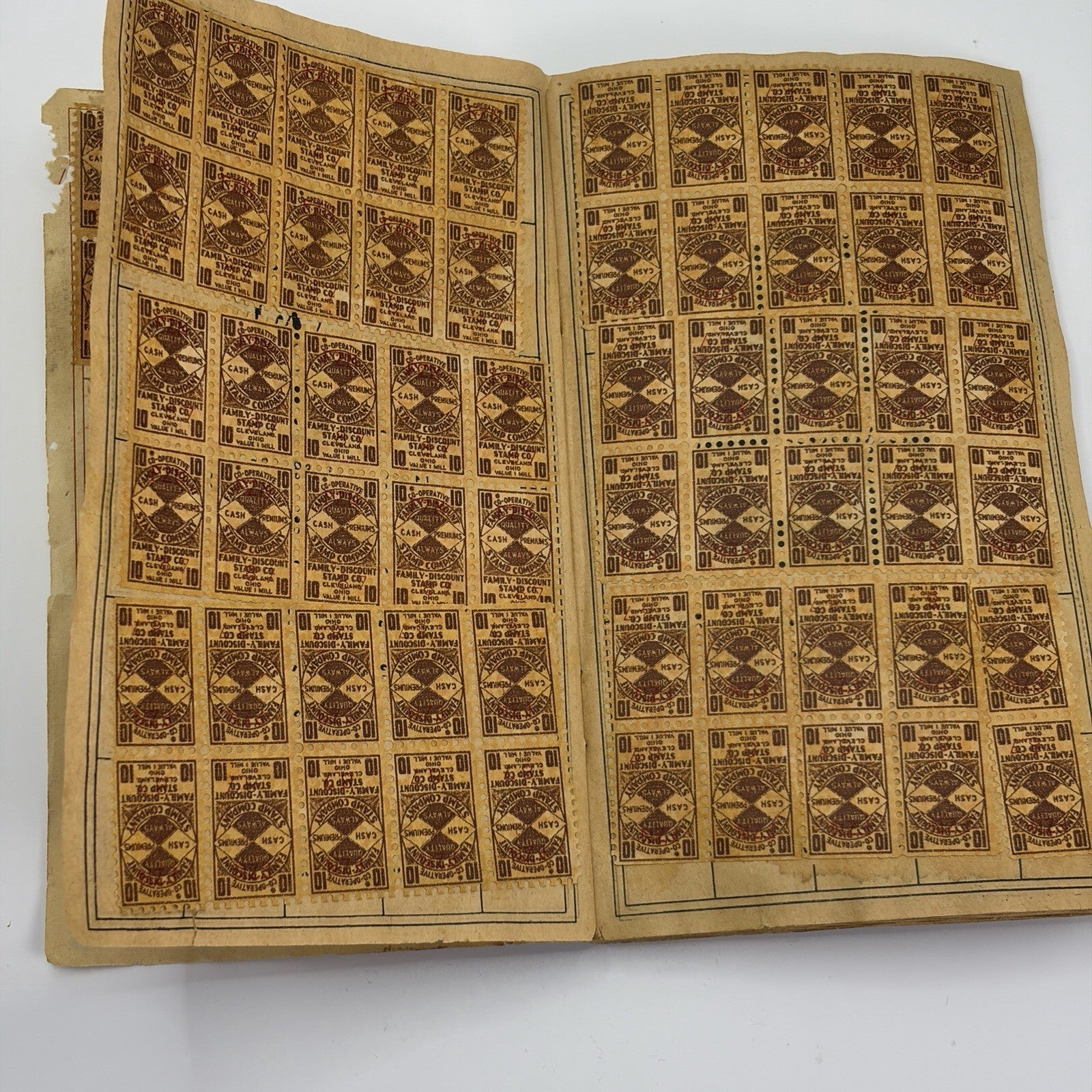 Vintage Family Discount Stamp Saver Book Filled Family Stamps