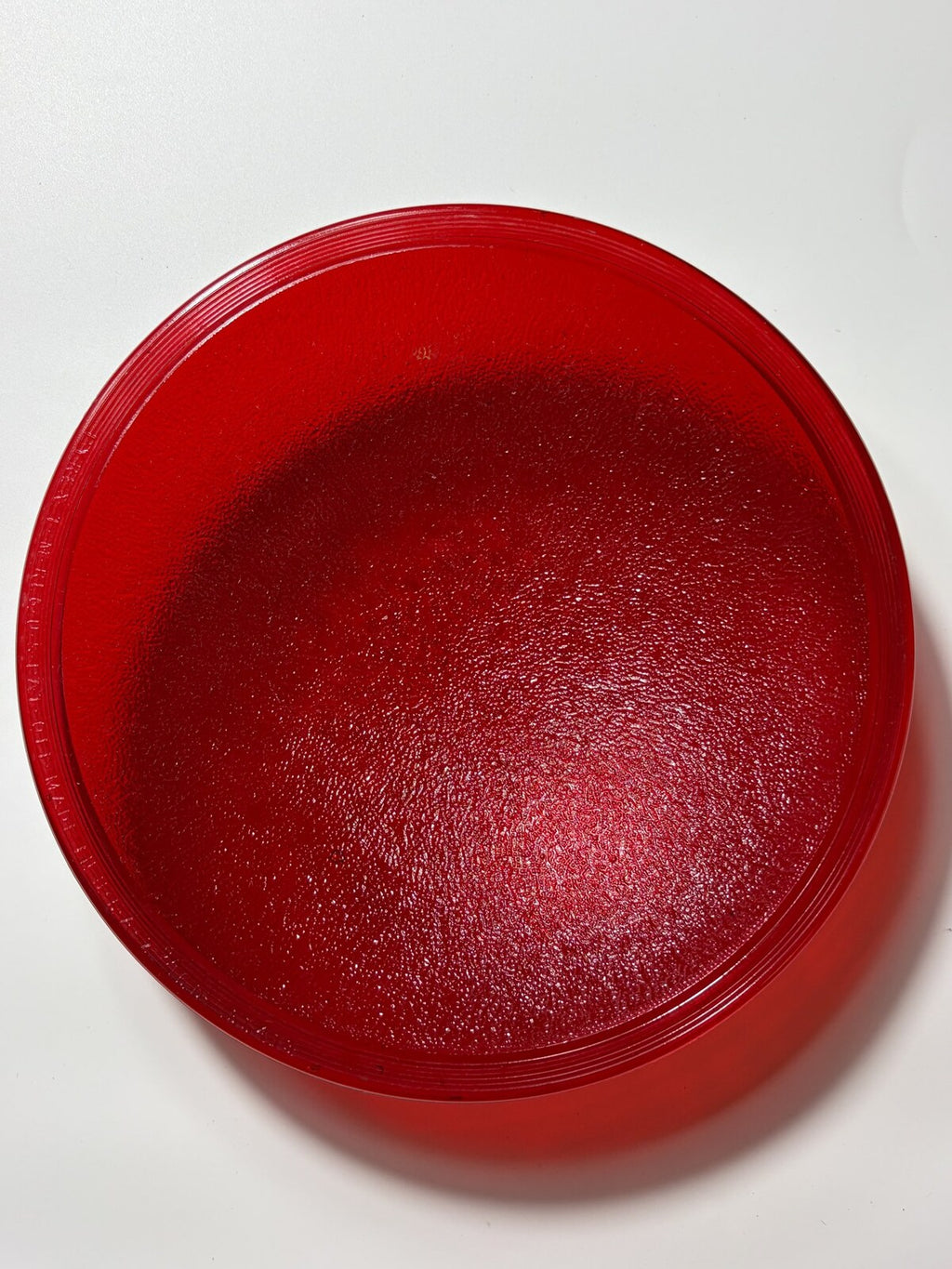 Pair Corning PYREX Railroad Signal Lenses Red Blue 7-9/16 Inch Roundels