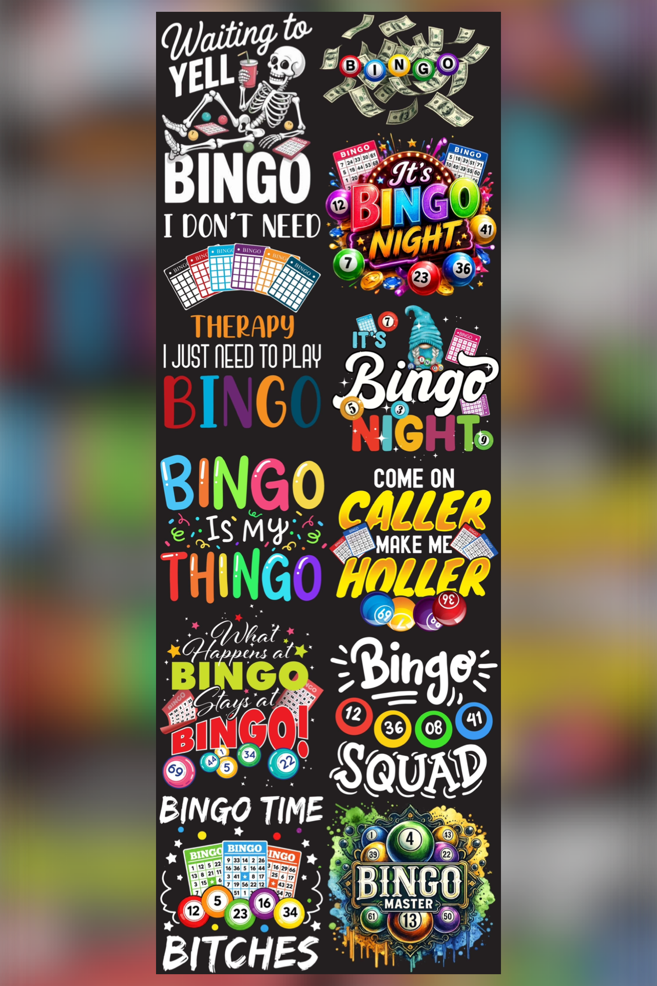 22x60 Gang Sheet - Bingo-2