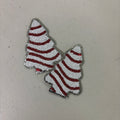 Christmas Tree Cakes Sequin Accents - Pair