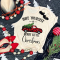 Have Yourself A Merry Little Christmas Leopard Truck Screen Print Transfer