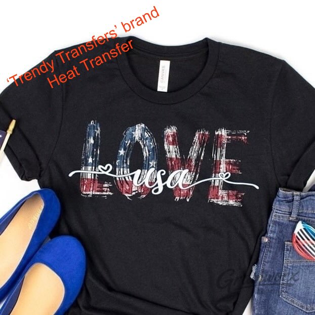 Love USA Screen Print Transfer