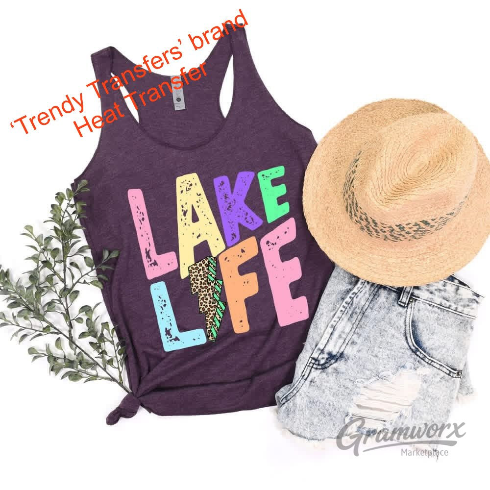 Lake Life - Bolt -Screen Print Transfer