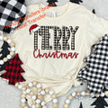 Buffalo Plaid Merry Christmas Screen Print Transfer