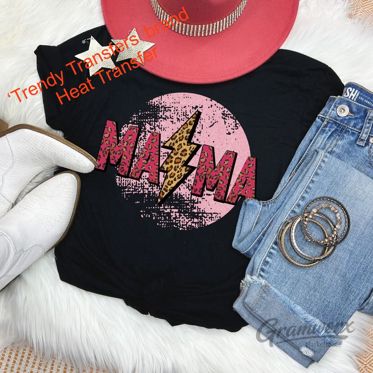 Mama Bolt Screen Print Transfer