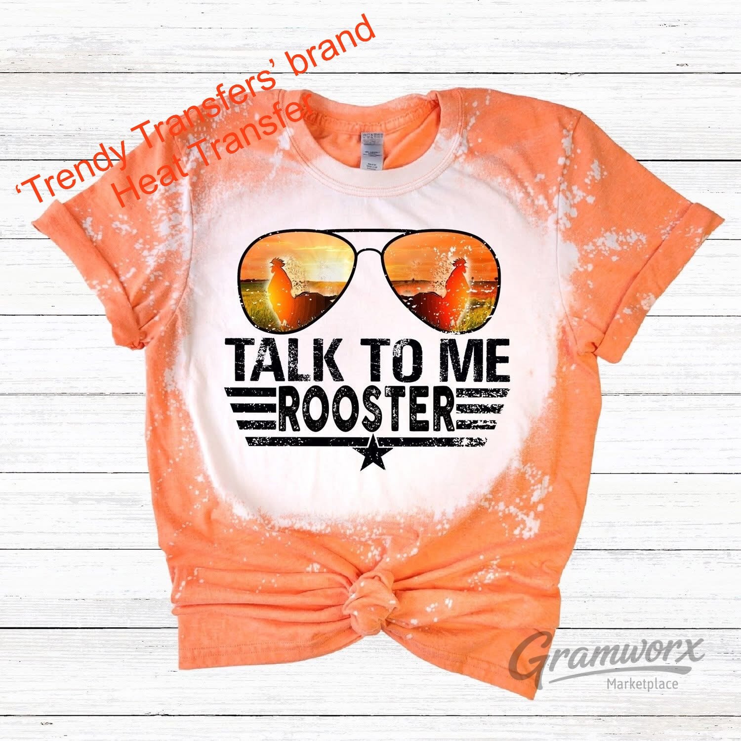 Talk to Me Rooster Screen Print Transfer