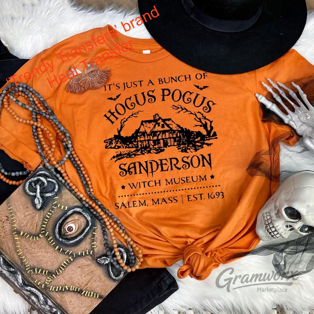 Sanderson Witch Museum - Black Screen Print Transfer