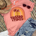 Tanned & Tipsy Screen Print Transfer