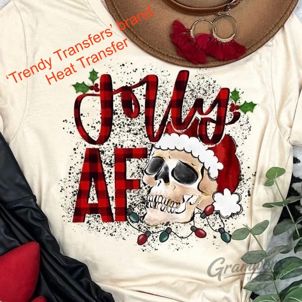 Jolly AF Skull Screen Print Transfer