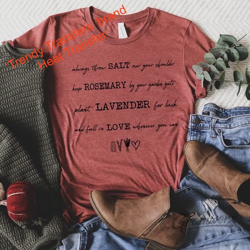 Practical Magic - Always Throw Salt Over Your Shoulder Screen Print Transfer