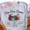 Farm Fresh Pumpkins Screen Print Transfer