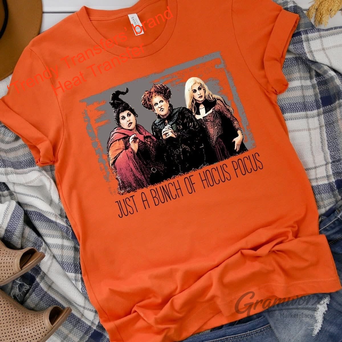Just A Bunch Of Hocus Pocus Colorful Screen Print Transfer