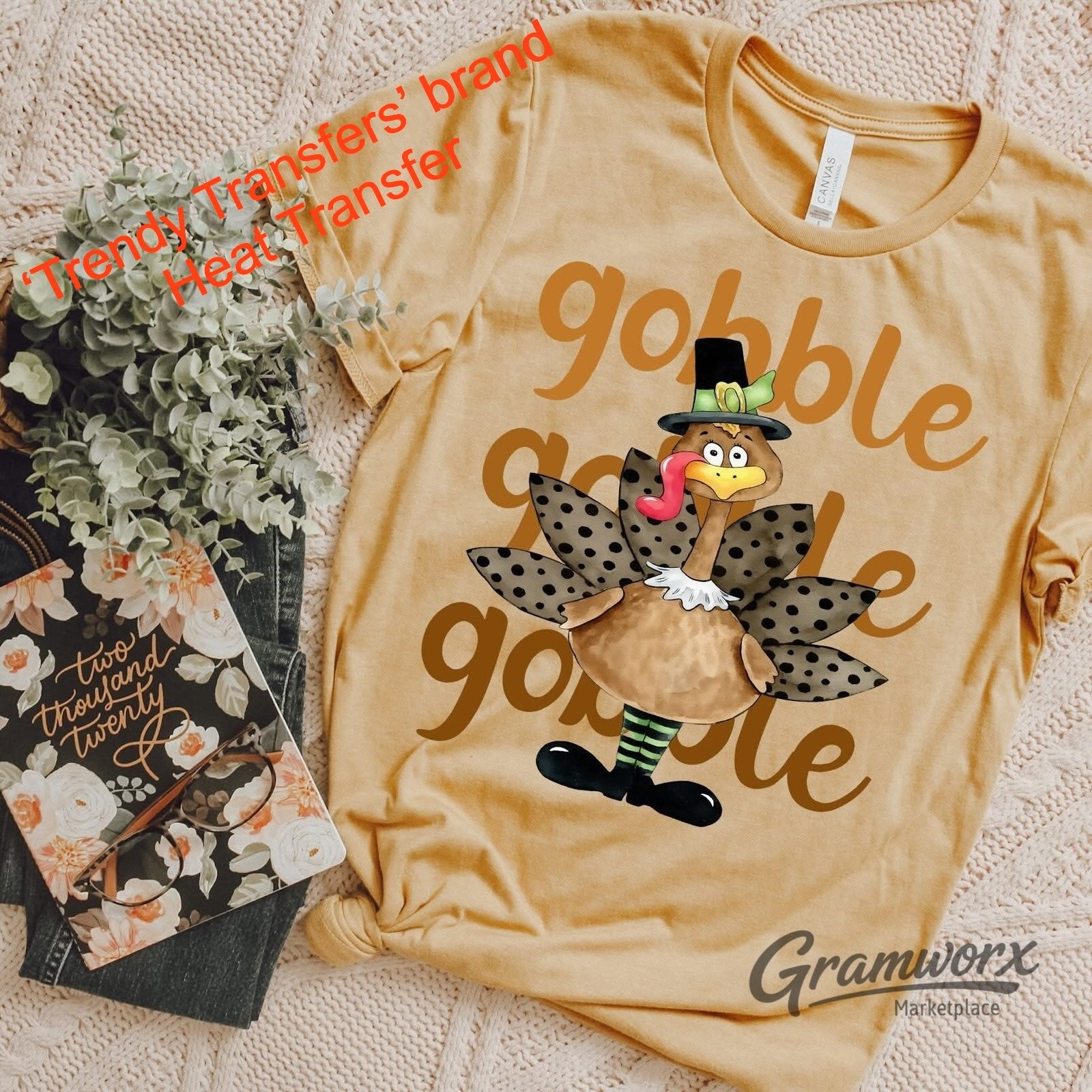 Gobble Gobble Gobble Screen Print Transfer