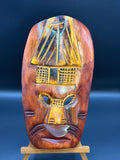 Hand-Carved Wooden Decorative Face Mask Wall Art