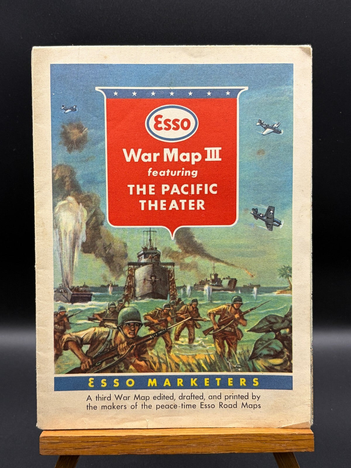 Circa 1944 Esso War Map III Pacific Theater Japan WWII Foldout