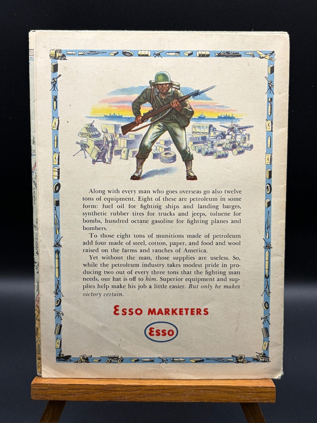 Circa 1944 Esso War Map III Pacific Theater Japan WWII Foldout