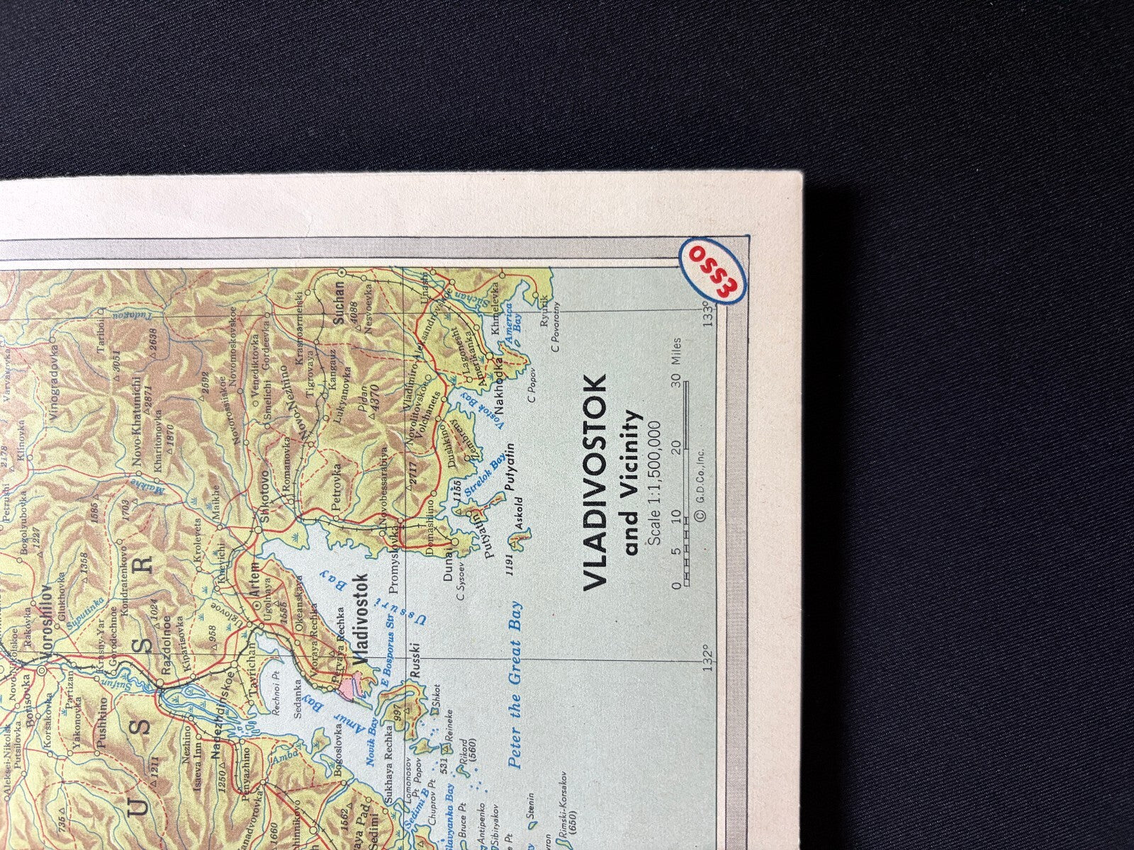 Circa 1944 Esso War Map III Pacific Theater Japan WWII Foldout