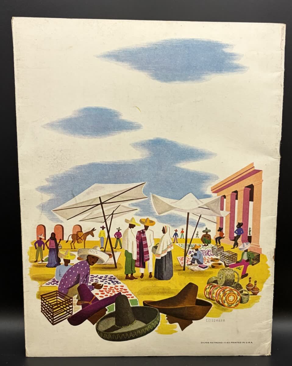 1943 American Airlines Make Friends With Mexico 2nd Printing Travel Guide Map