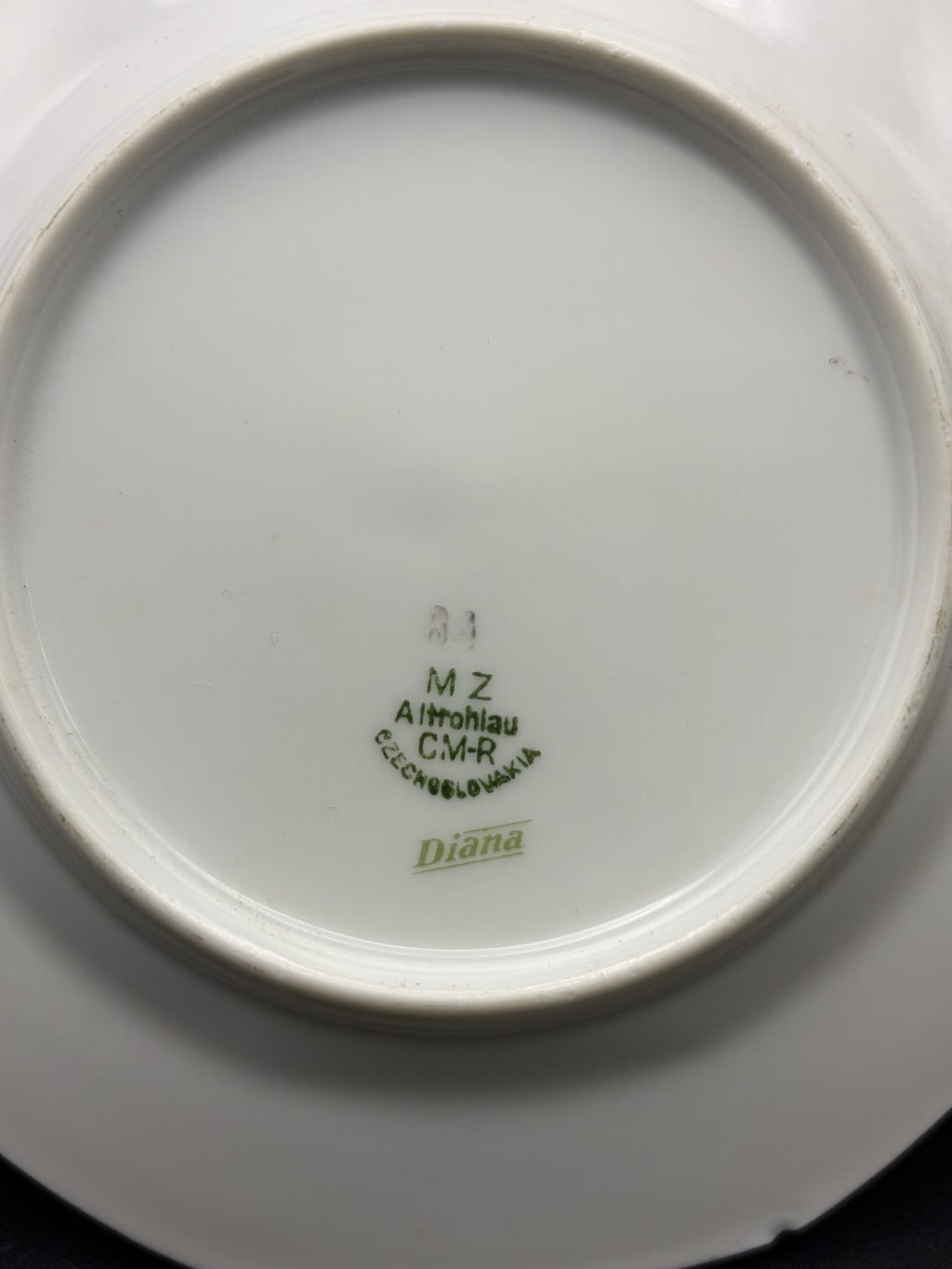 Vintage MZ Altrohlau Diana Czechoslovakia 6in Flower Basket Porcelain Plate