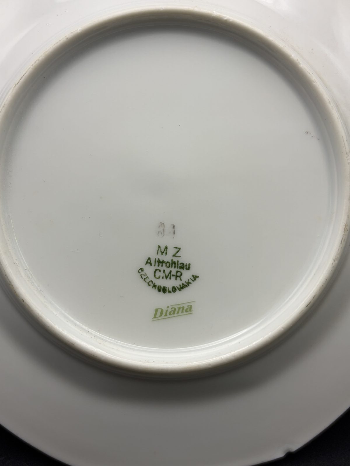 Vintage MZ Altrohlau Diana Czechoslovakia 6in Flower Basket Porcelain Plate