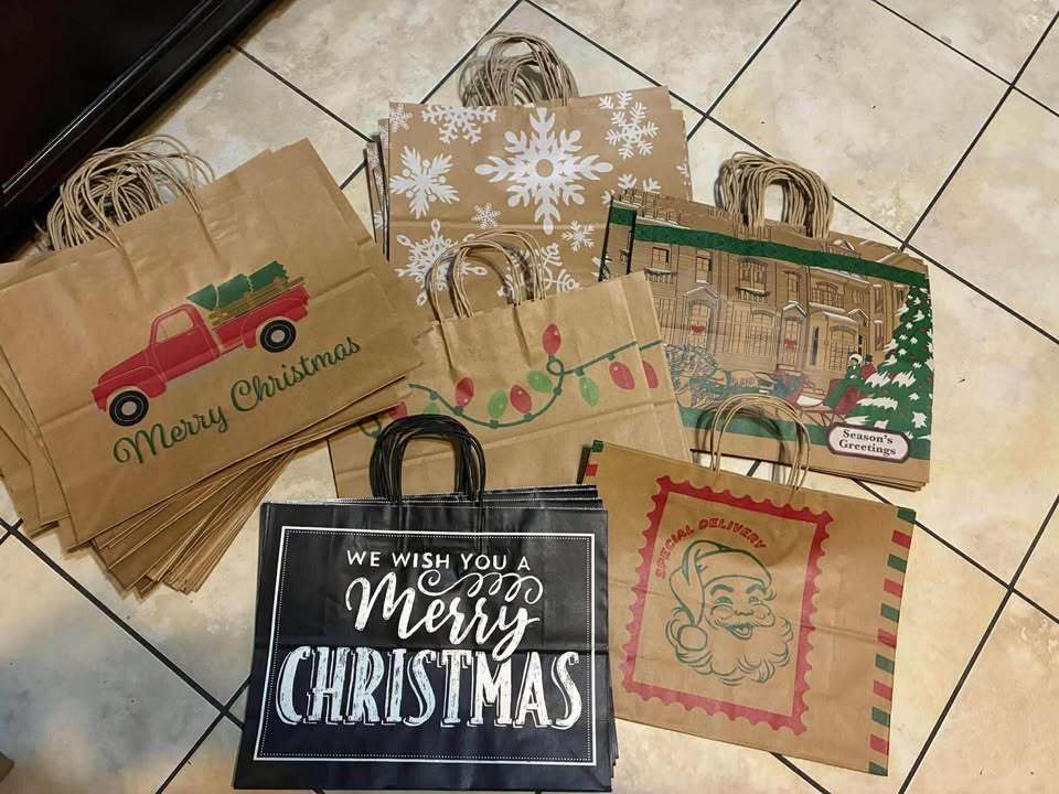 Paper Shopping Bags Bulk Lot – 180+ Heavyweight Retail & Holiday Bags – Unused
