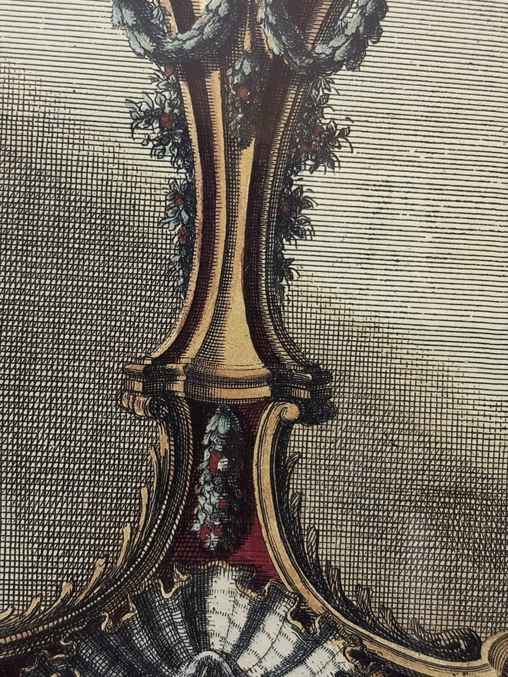 Framed Jean-Charles Delafosse No. 5 Ornamental Print Gold Frame