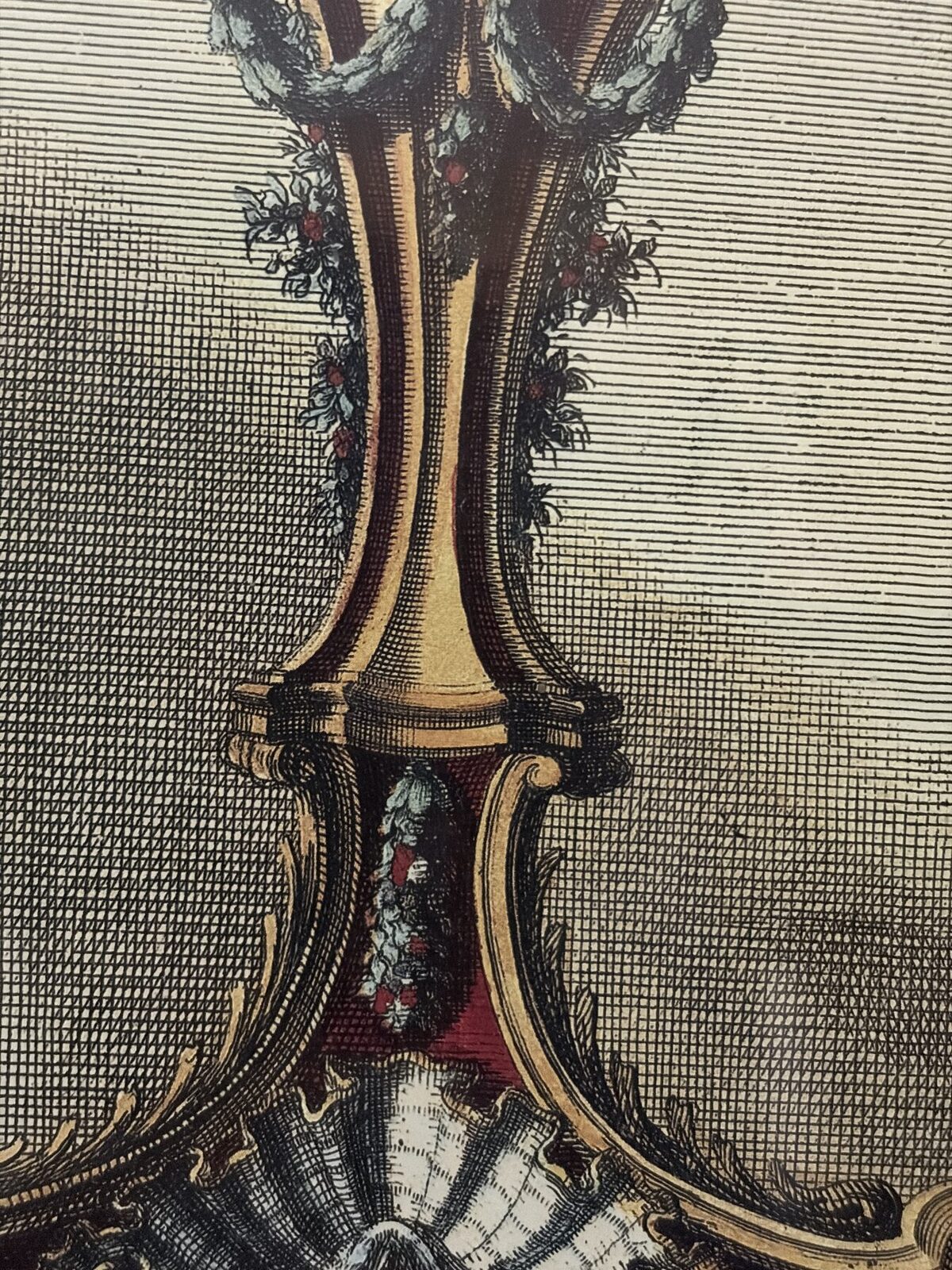Framed Jean-Charles Delafosse No. 5 Ornamental Print Gold Frame