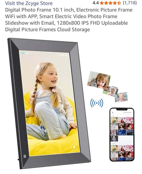 10.1” WiFi Digital Photo Frame – Smart App Sharing – HD Display