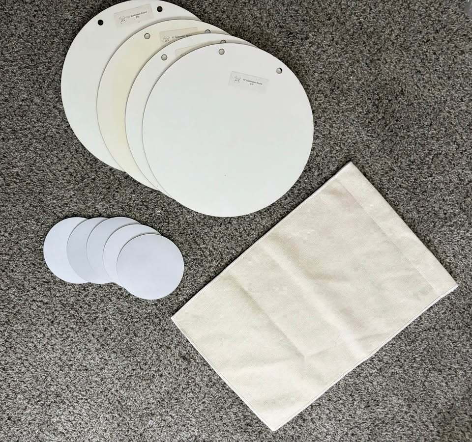Sublimation Blank Bundle – Unisub Door Hangers, Jar Openers + Garden Flag – Craft Supply Lot