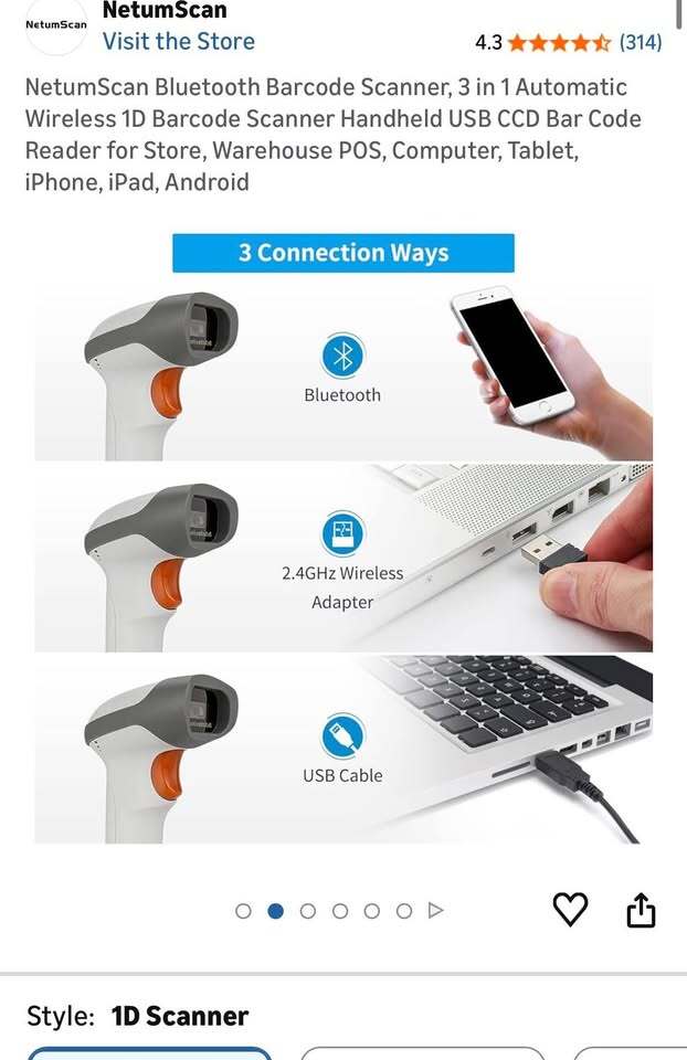 Retail 1D scanner - never used