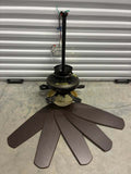 Hunter Ceiling Fan w/ Light Kit – Black & Brass – 5 Blade – Model 22550