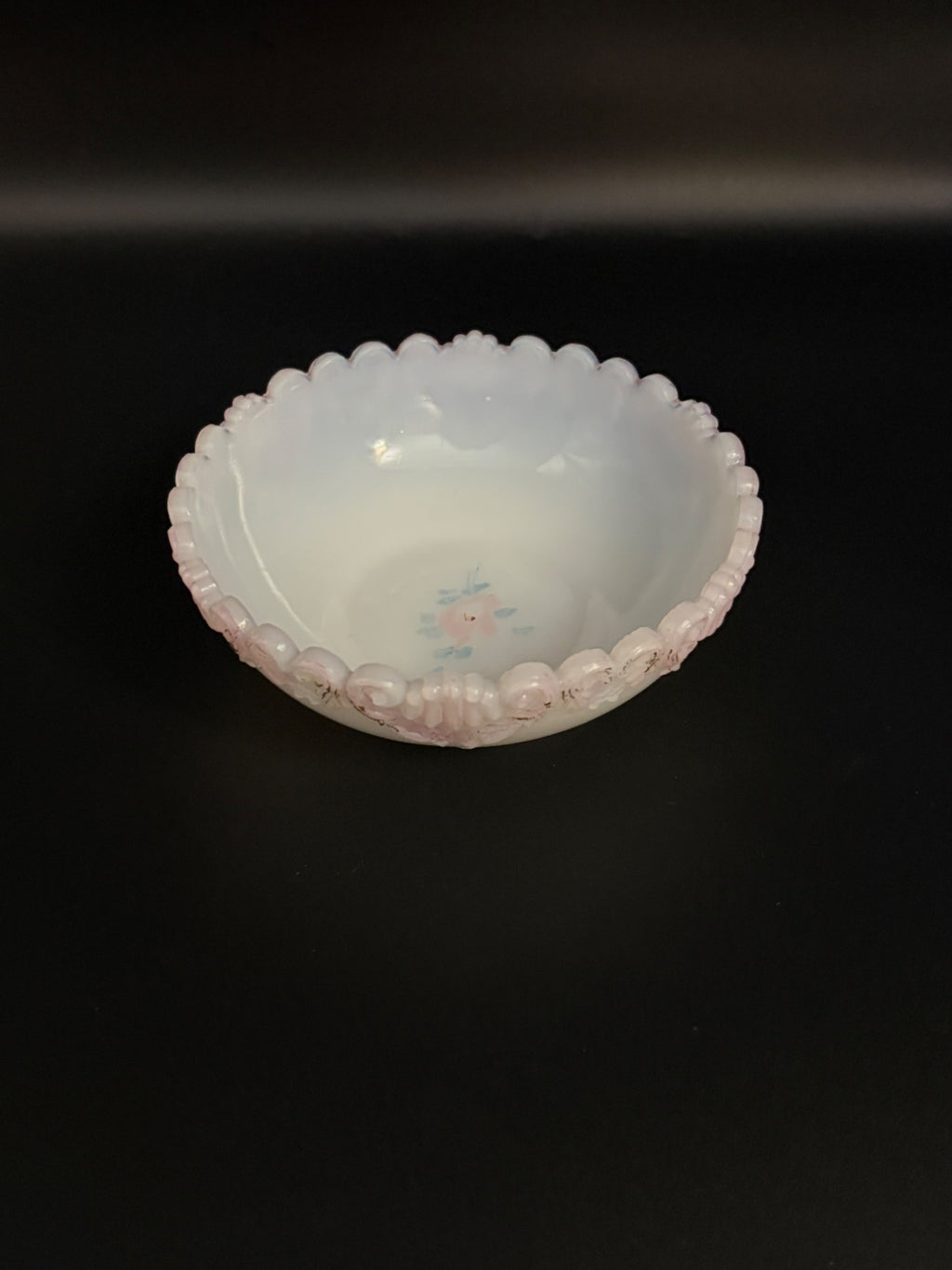 Vintage Westmoreland Milk Glass Hand-Painted Floral Bowl – Mold 130