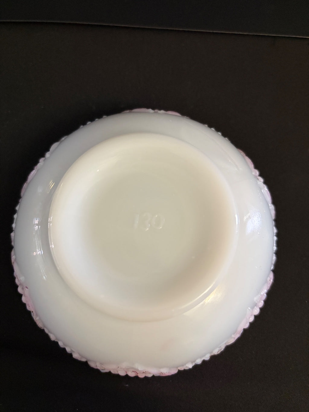 Vintage Westmoreland Milk Glass Hand-Painted Floral Bowl – Mold 130