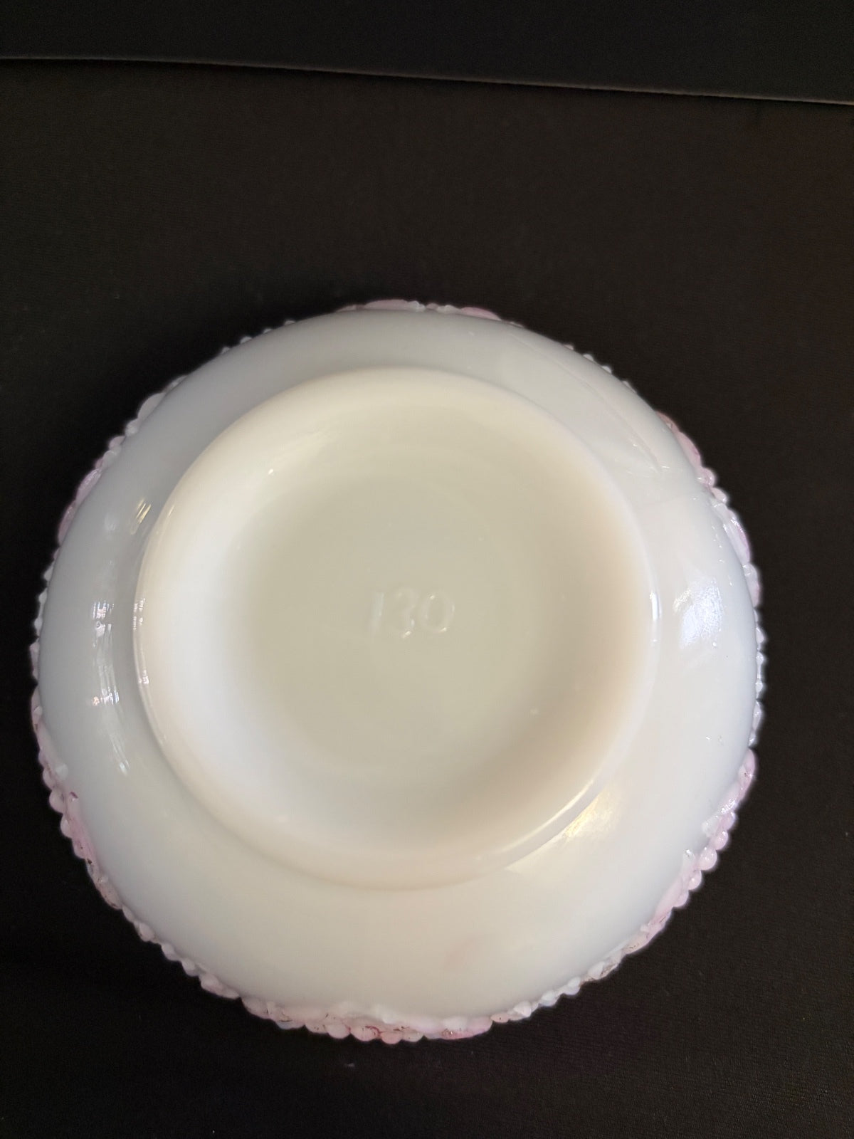 Vintage Westmoreland Milk Glass Hand-Painted Floral Bowl – Mold 130