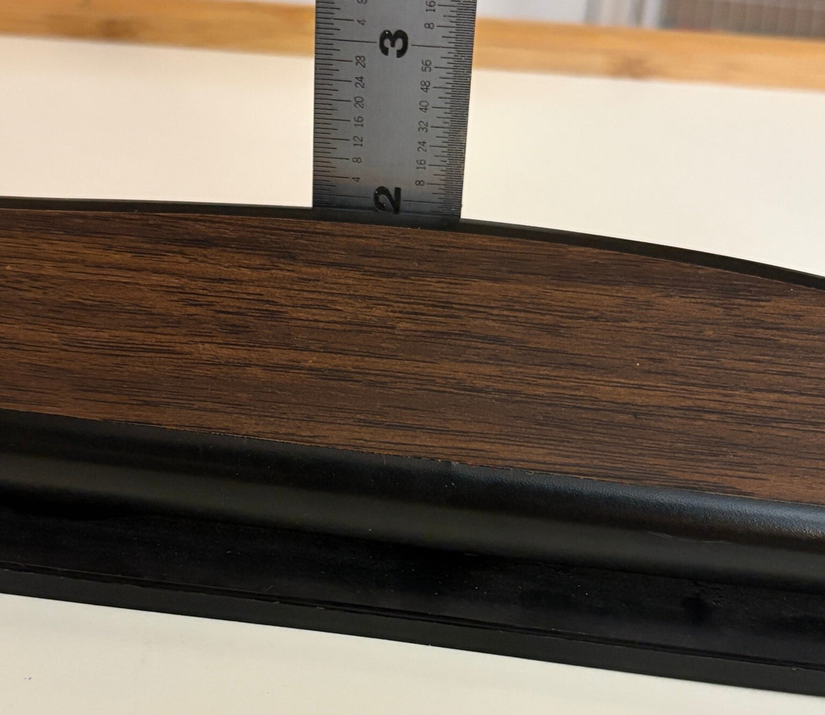 Vintage 3-Hole Paper Punch Faux Woodgrain Black Metal Retro Office Tool