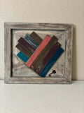 Handmade Rustic Wood Framed Heart Wall Art – Farmhouse Love Decor