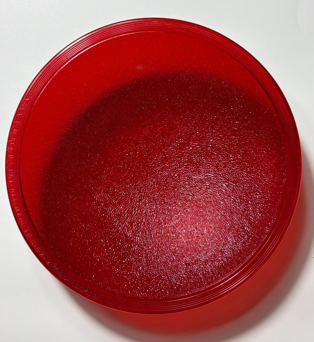 Pair Corning PYREX Railroad Signal Lenses Red Blue 7-9/16 Inch Roundels