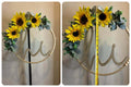 Handmade Sunflower Wooden Bead Hoop Wreath – Farmhouse Floral Door Decor