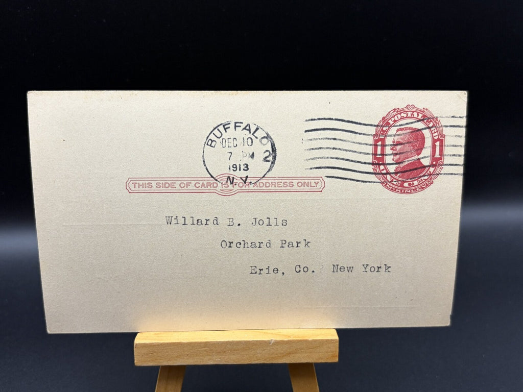 1913 NY Secretary of State Motor Vehicle Sale Acknowledgment Card Jolls