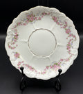 Antique O&EG Royal Austria Gutherz Pink Rose Floral Porcelain Saucer c.1900